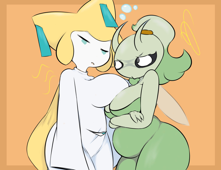 big_breasts breasts celebi chubby cosmicscourge female jirachi plantedpot pokémon_(species) pokemon pokemon_(species) tagme thick_thighs wide_hips