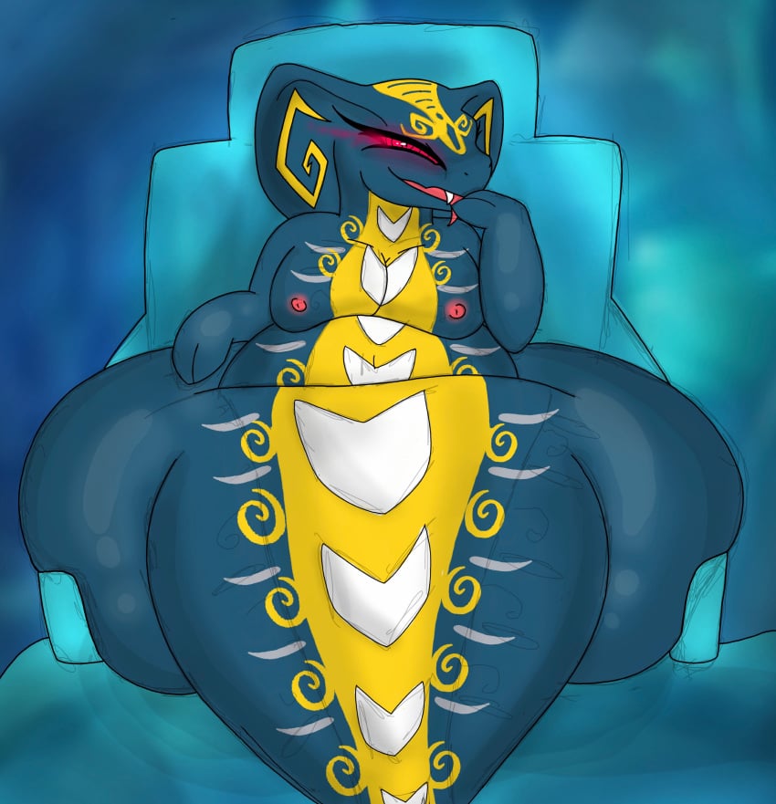 1boy anthro ass eyelashes hypnobrai lego looking_at_viewer male male_only membrane_(anatomy) ninjago nipples no_feet no_legs oerba_yun_fang overweight overweight_male plapjax rise_of_the_snakes_(ninjago) rule_63 scalie serpentine_(ninjago) sitting sitting_on_chair skales_(ninjago) snake solo solo_focus thick thick_ass thick_thighs thighs throne