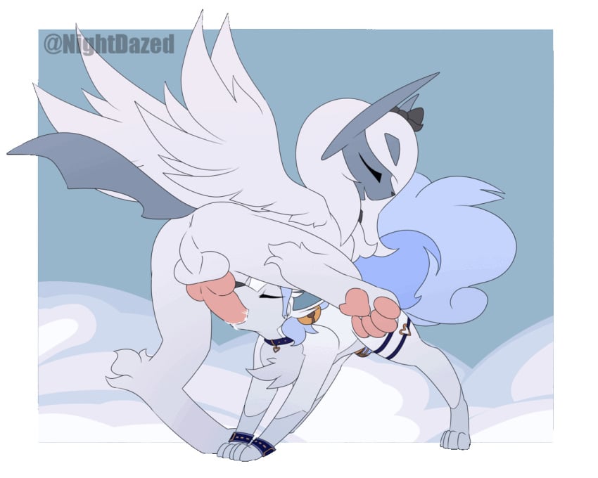 2023 2d_animation absol accessory alolan_form alolan_vulpix animated anus ass balls bell blue_body blue_fur bodily_fluids bow_ribbon chastity_cage chastity_device closed_eyes collar cum cum_in_mouth cum_inside digital_media_(artwork) drinking drinking_cum duo feral flapping_wings fluffy fluffy_tail frame_by_frame fur generation_1_pokemon generation_3_pokemon genital_fluids genitals hair_accessory hair_ribbon hairbow knot loop male male/male mega_absol mega_evolution nightdazed nintendo open_mouth oral pawpads paws penis pokemon pokemon_(species) raised_leg regional_form_(pokemon) ribbons servicing_from_below sex short_playtime standing tail vulpix watermark white_body white_fur wings