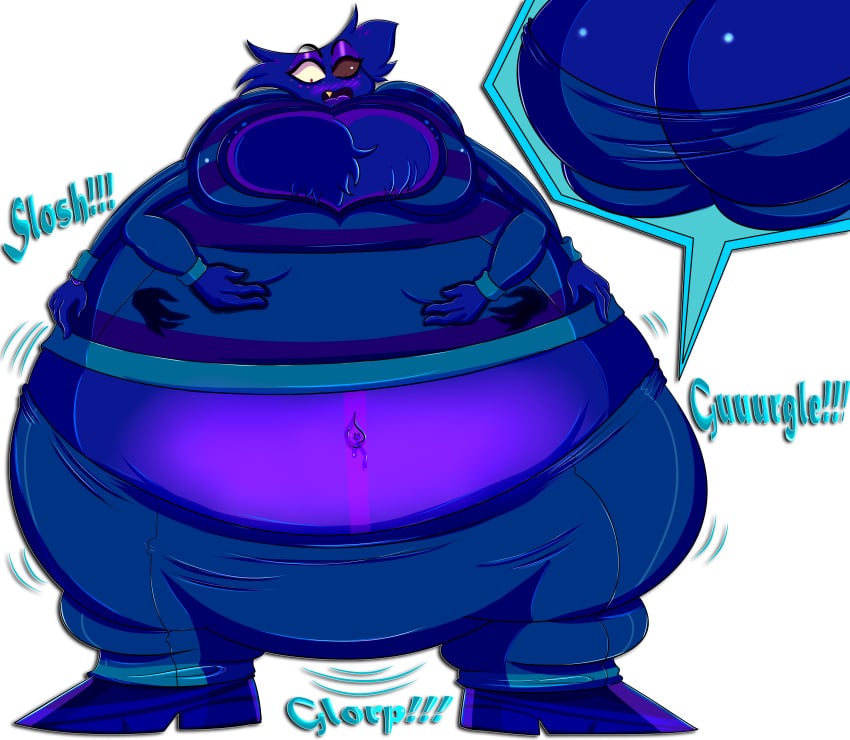 4_arms angel_dust_(hazbin_hotel) arachnid arachnid_humanoid ass ass_cleavage ass_focus belly belly_button belly_expansion belly_inflation big_ass big_belly big_breasts big_butt blue_body blue_clothes blue_clothing blue_shoes blue_skin blue_tounge blueberry blueberry_boy blueberry_inflation blueberry_juice bulge bulge_through_clothing butt_crack chewing chewing_gum chubby chubby_male demon eyes fluffy_chest gold gold_(metal) gold_tooth groan groaning gurgle gurgling gurgling_noise handprint hands_on_belly hazbin_hotel hazel_eyes huge_belly juice leaking leaking_juice looking_back multi_arm multi_limb puffed_cheeks puffy_cheeks puffy_lips renardgia shocked slosh sloshing sloshing_belly spherical_inflation spider spread_legs spreading stain stained stained_clothes stained_tracksuit sunken_arms tracksuit wide_hips wide_spread_legs wide_thighs