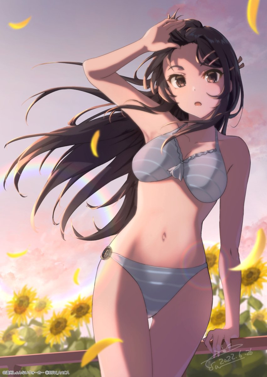 1girls black_hair female raiz_art_works sakurajima_mai seishun_buta_yarou_wa_bunny_girl_senpai_no_yume_wo_minai