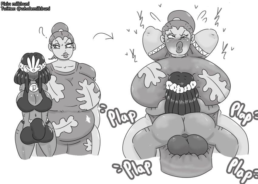 1boy 1girls age_difference ambiguous_gender balls big_breasts big_lips breasts breasts_bigger_than_head chubby chubby_female clothed clothing dark_penis dark_skin dragona_joestar dress female femboy femboy_on_female fully_clothed greyscale head_between_breasts heart huge_ass huge_balls huge_breasts huge_cock hugging human imminent_sex jojo's_bizarre_adventure light-skinned_female light_skin male male_on_female mature mature_female mature_woman meryl_mei_qi milf milkbuni mostly_nude māhū older_female penetration_through_clothes penis plap pleasure_face pleasured plump self_upload sex sex_through_clothes size_difference small_dom_big_sub solo_focus standing taller_girl the_jojolands tied_hair younger_dom_older_sub