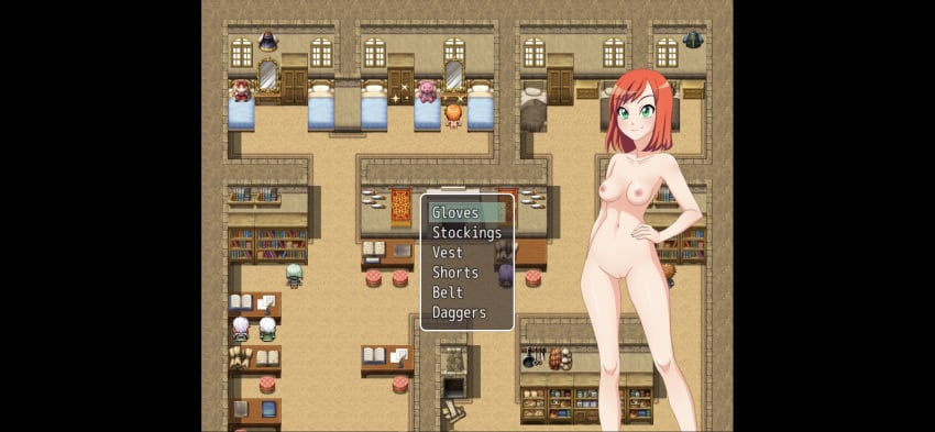 1girls changing_room completely_nude completely_nude_female era_(era_hunter) erahunter erahunter_(game) female female_only game_cg naked naked_female nude nude_female smile solo solo_female university