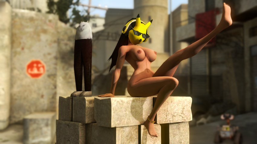 arsonist black_hair breasts brown_skin casual city close-up comically_large_woman criminal dark_skin female female_only garry's_mod gmod gun hand_on_hip humanoid joint joints keaton_mask legally legally_girl lmao looking_at_viewer mask masked_female mlg_glasses naked nude pinup ponytail pose pussy spread_legs tall_female taller_girl terrorist thighs trash very_long_hair