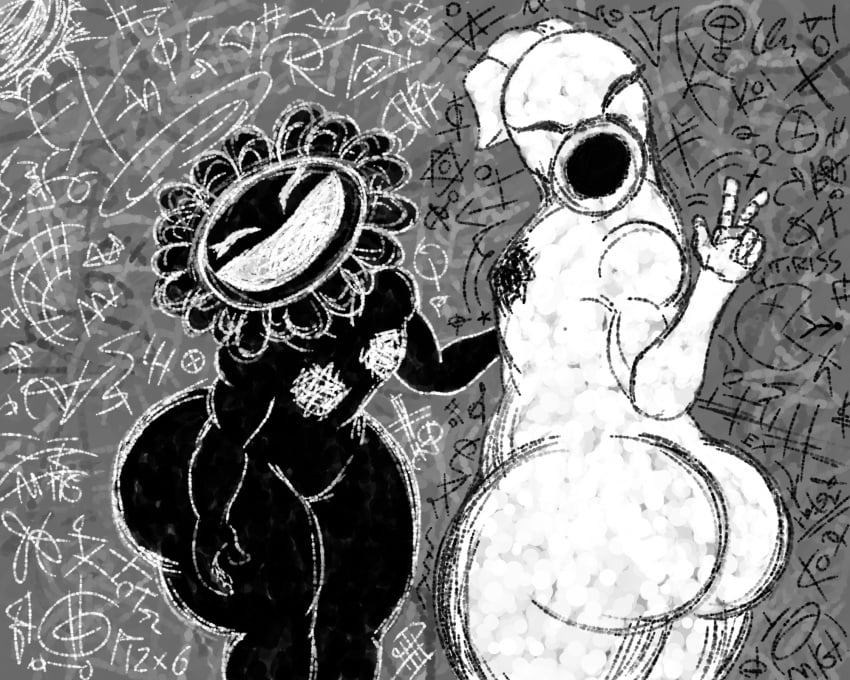 2girls 5_fingers ass belly belly_button black_and_white black_body boobs bottom_heavy breasts censored censored_breasts covering_pussy creepypasta deadplants doodle duo duo_female duo_focus edgy exposed_breasts female female_only flat_chest flat_chested flower friends girly graffiti group hips huge_ass huge_butt humanoid humanoid_female illuminati large_ass leaf monochrome naked naked_female nipples no_bra no_clothes no_clothing no_futa no_humans no_panties no_shading no_shadow no_shoes no_tail not_furry nude nude_female passionate peace_sign peashooter peashooter_(pvz) petals petite petite_body petite_female plant plant_girl plant_humanoid plantie plants plants_vs_zombies posing pvz raspberryguy shirtless short_stack shorts shortstack small_breasts small_female small_nipples smile solar_flare_(pvz) standing sunflower sunflower_(pvz) text thick_ass thick_thighs thighs tic-tac-toe tits touching_arm touching_face underboob white_body white_skin wide_hips words yuri