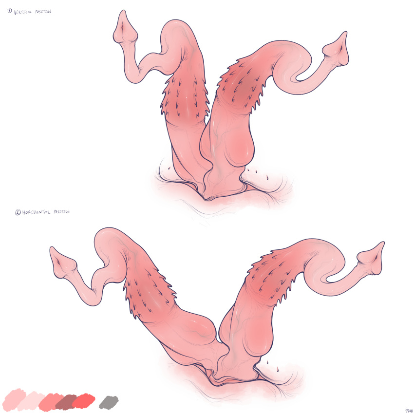 ambiguous_gender animal_genitalia animal_penis anthro feral genitals hi_res monster penis shon2 unknown_species zero_pictured