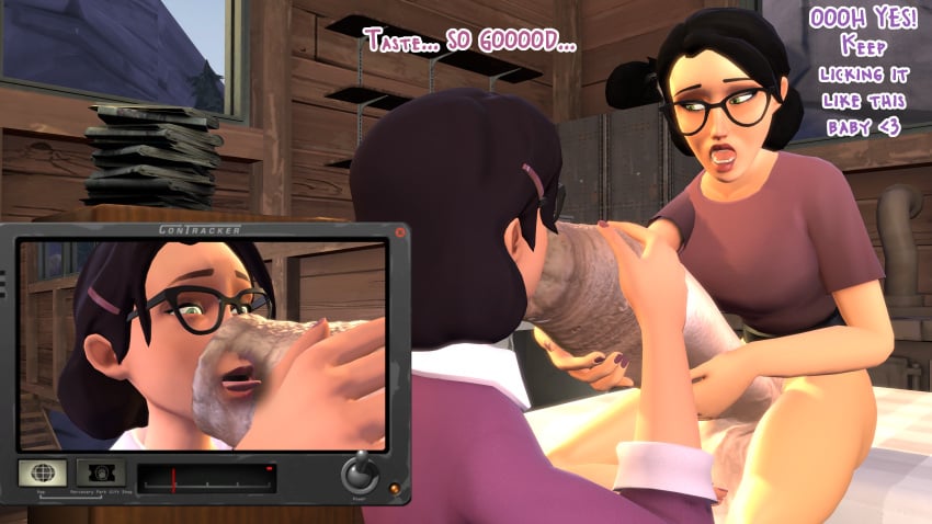 1futa 1girls 3d 4k dialogue duo english_text excessive_foreskin female foreskin foreskin_play funnyfrenchfemboy futa_on_female futanari head_in_foreskin incest miss_pauling mother mother_and_daughter self_upload team_fortress_2 text tf2