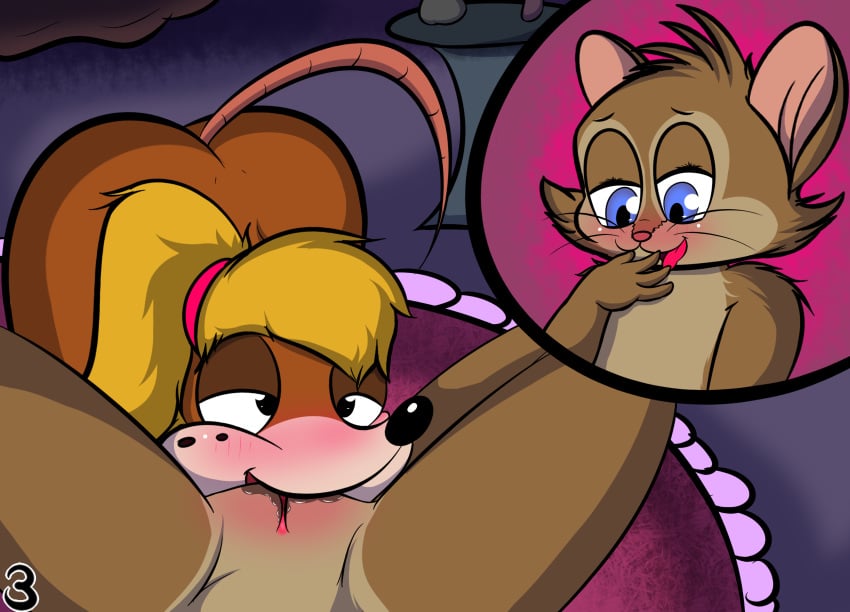 anthro anus ass ass_up black_nose blue_eyes covering covering_mouth cunnilingus don_bluth duo female female/female genitals hand_lick hi_res jhussethy licking looking_at_another looking_pleasured mammal masturbation mouse mrs._brisby ms._fieldmouse murid murine nude open_mouth oral pussy rodent sex sitting smile spread_legs spreading tail the_secret_of_nimh thumbelina_(1994_film) tongue tongue_out vaginal_penetration yuri