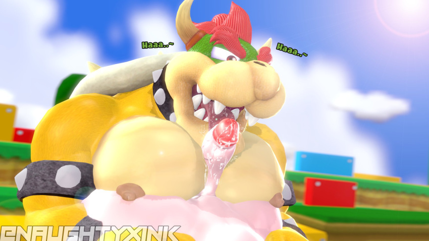 2boys 3d anthro big_breasts blowjob bowser dilf fellatio gay licking licking_penis licking_tip male male/male male_only mario_(series) multiple_boys naughtyxink outdoors pecjob precum precum_drip precum_on_tongue saliva saliva_on_penis saliva_on_tongue saliva_string saliva_trail super_mario_bros. tagme yaoi