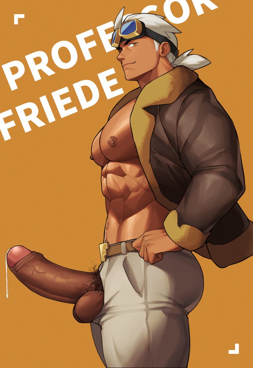 1boy abs bara biceps big_cock big_muscles big_penis bodybuilder erect_penis erection high_resolution highres huge_muscles male male_focus male_only muscle muscles muscular muscular_arms muscular_back muscular_legs muscular_male muscular_thighs nipples pecs penis_out pokemon pokemon_(anime) pokemon_horizons professor_friede ruisselait veins veiny_muscles veiny_penis