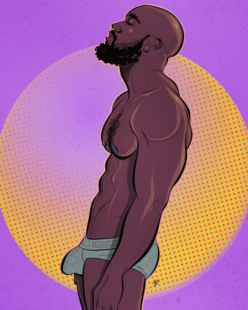 abs african african_male biceps bulge dark-skinned_male dark_skin hairy_chest male male_only melanin muscles muscular muscular_male pecs shirtless_male studsketch underwear underwear_only