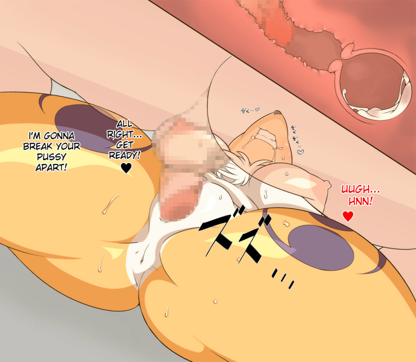 anus blush breasts canine censored comic cum cum_in_pussy cum_inside digimon digital_sex_life english_text female fox furry hard_translated heart highres human interspecies japanese_text male mosaic_censoring nipples penetration renamon sex sindoll straight text translated vaginal_penetration