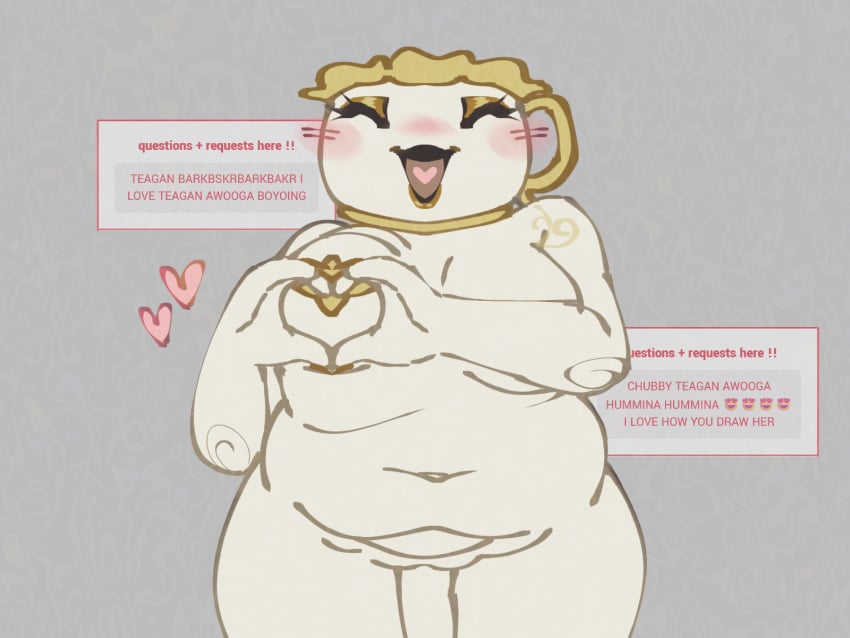 bbw big_breasts boob_heart boob_squish breasts dandy&#039;s_world mommy nnnaughty strawpage_request teagan_(dandy&#039;s_world)
