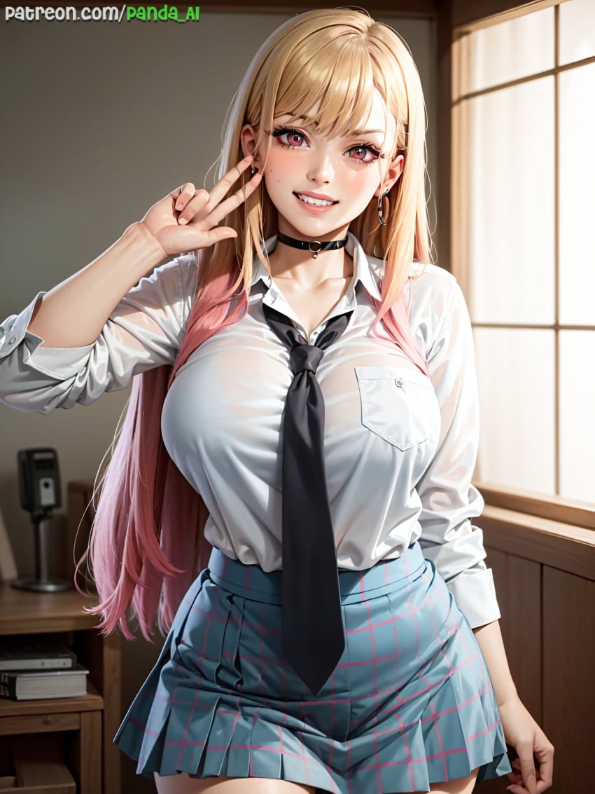 1girls ai_generated blonde_hair curvaceous curvy_female curvy_figure female_focus female_only hi_res huge_breasts kitagawa_marin long_hair panda-ai panda_ai school_uniform schoolgirl sono_bisque_doll_wa_koi_wo_suru stable_diffusion voluptuous_female