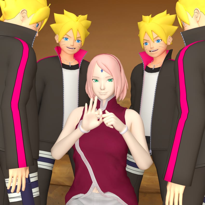 4boys age_difference boruto:_naruto_next_generations inminent_sex multiple_boys naruto pink_hair sakura_haruno turbokiller uzumaki_boruto