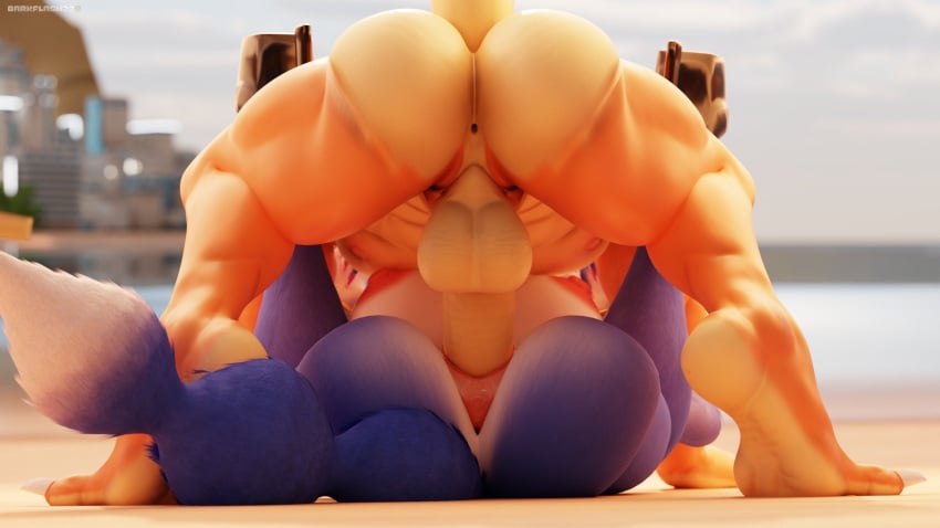 1female 1male 3d_(artwork) anthro anus ass balls beach big_breasts blue_body blue_fur breasts canid canine charizard clothing daddy_zard_(reptiligator) darkflash23 digital_media_(artwork) duo female footwear fox from_front_position fur generation_1_pokemon genitals hi_res high_heels krystal krystal_(dogzeela) male male/female mammal mating_press muscular muscular_male nintendo nipples nude orange_body orange_skin outside outside_sex penetration penis pokemon pokemon_(species) rough_sex seaside sex star_fox straight_sex tail tan_body tan_skin vaginal_penetration white_body white_fur