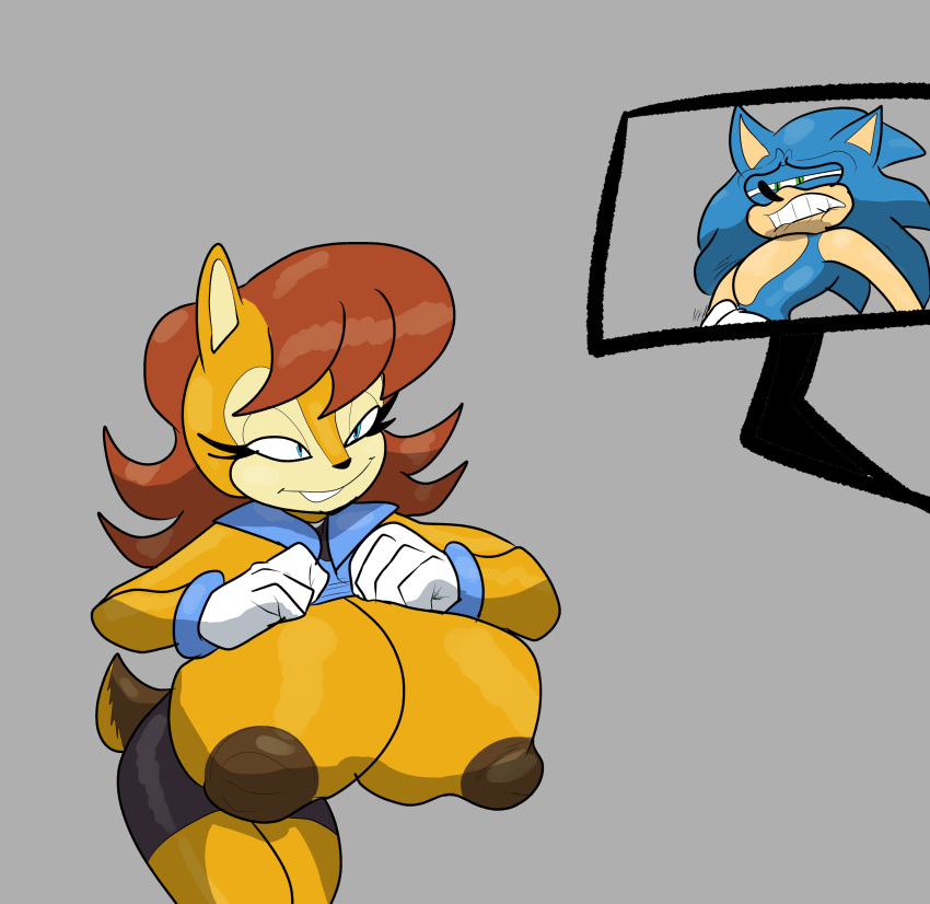 breasts breasts_out flashing flashing_breasts large_areolae large_breasts masturbating masturbation sally_acorn sega sonic_(series) sonic_the_hedgehog sonic_the_hedgehog_(series) susknuckles