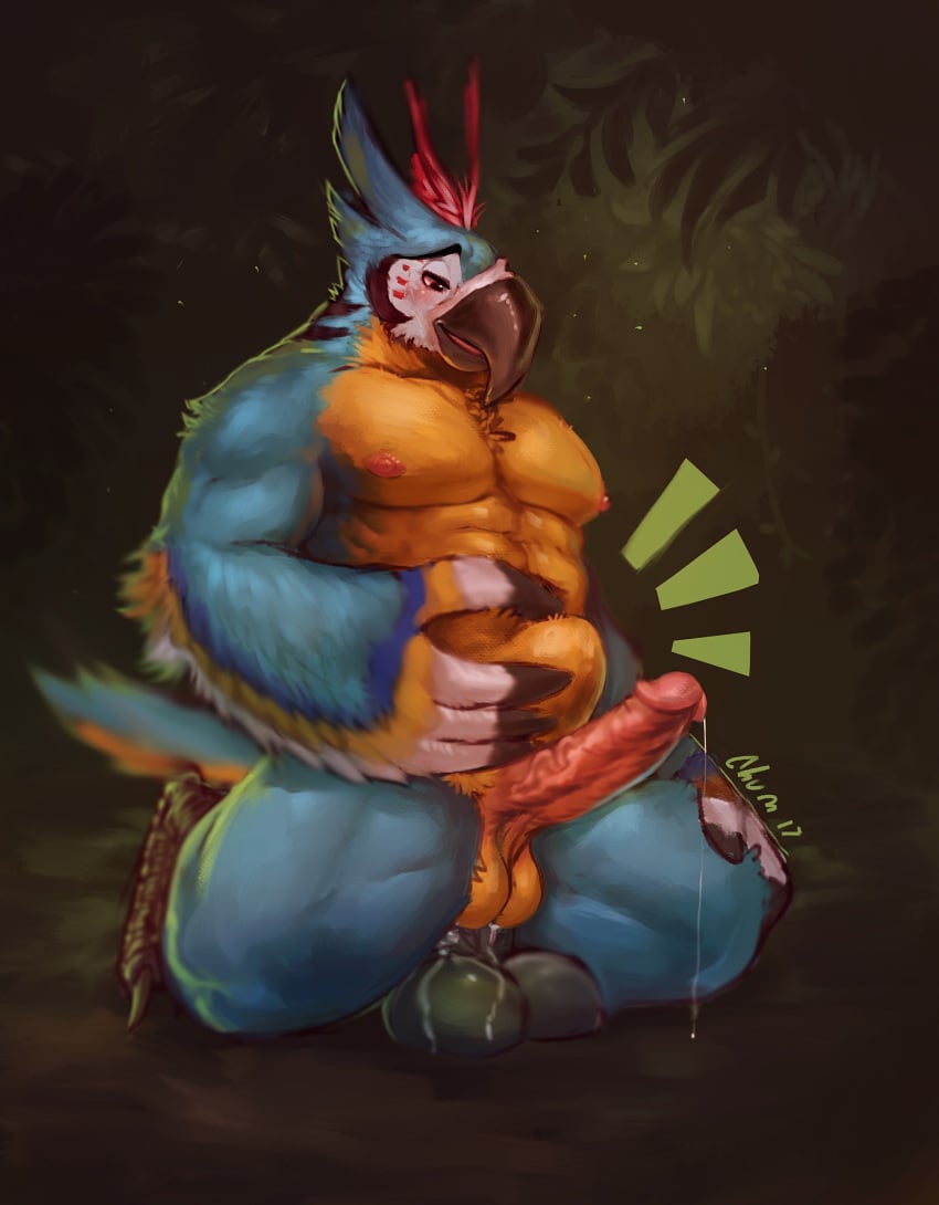 abdominal_bulge abs anal anal_penetration anthro areola avian balls barazoku barefoot beak biceps bird blush breath_of_the_wild chumbasket claws cum cum_on_penis cum_string dildo erection feathers half-closed_eyes kass_(zelda) long_penis looking_down male male_only muscular nintendo nipples nude on_floor outside parrot pecs penetration penis rito sex_toy sharp_claws sitting smile solo stomach_bulge the_legend_of_zelda thick_thighs toe_claws vein veiny_penis video_games wings