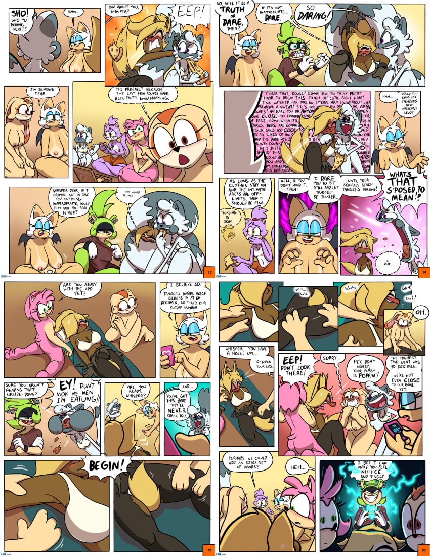 aged_up amy_rose ass blaze_the_cat breasts comic cream_the_rabbit idw_comics idw_publishing mobian_(species) multiple_pages page_77 page_80 pussy rouge_the_bat sega sonic_(series) sonic_the_hedgehog_(comics) sonic_the_hedgehog_(idw) sonic_the_hedgehog_(series) surge_the_tenrec tangle_the_lemur theenfman tickling whisper_the_wolf