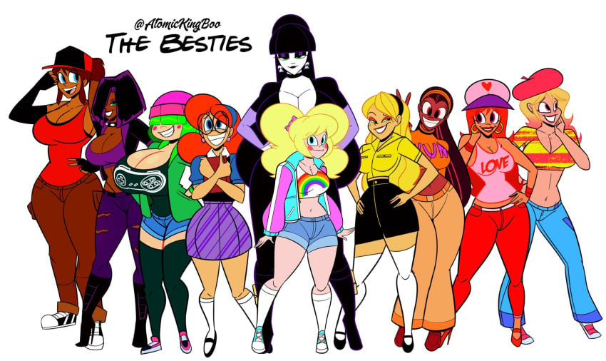 10girls 6+girls artist_name atomickingboo background beauty_mark big_ass big_breasts big_hair black_hair black_lipstick blonde_hair breasts brown_body brown_skin bubble_ass bubble_butt bust busty cleavage clothing curvaceous curvy curvy_figure cute cute_face dark-skinned_female dark_skin ear_piercing earrings eyebrows eyelashes eyes felicia_andrews felicia_lincoln female female_focus female_only freckles gamer_girl glasses goth goth_girl green_eyes green_hair hair height_chart height_difference high_heel_boots high_heels hips hourglass_figure huge_ass human kassandra_(atomickingboo) kassandra_cruz large_ass large_breasts large_hair legs light-skinned_female light_skin lindel_dollice_quilten lips lipstick long_hair looking_at_viewer lower_body mature mature_female melanin mole mole_above_mouth moni_peiper mouth multiple_girls nerd original original_character pale-skinned_female pale_skin paulinda_sherwoods piercing punk_girl red_eyes red_hair sarah_mcneil shaylynn_summer short_hair slim slim_waist straight terra_mandrile thick thick_ass thick_legs thick_thighs thighs top_heavy upper_body valerie_valentine_(atomickingboo) voluptuous waist watermark wendy_wendy wide_hips