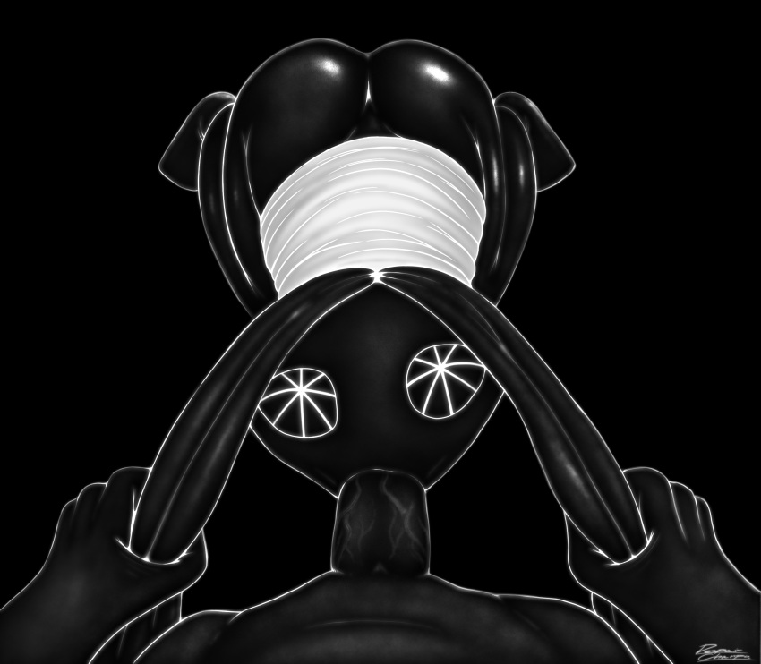 2020 absurd_res ambiguous_focus ambiguous_gender ambiguous_penetrated animal_humanoid ass black_and_white chest_wraps despairchanpu dominant dominant_male dominant_pov duo erection face_fucking faceless_character faceless_male first_person_view genitals glistening glistening_butt grabbing_both_ears hi_res high-angle_view human human_on_humanoid human_penetrating human_penetrating_humanoid human_pov humanoid humanoid_penetrated interspecies irrumatio kneeling kneeling_oral_position lagomorph lagomorph_humanoid leporid_humanoid long_ears looking_at_viewer looking_up male male/ambiguous male_penetrating male_penetrating_ambiguous male_pov mammal mammal_humanoid monochrome oral oral_penetration penetration penile penis rabbit_humanoid sex solo_focus unusual_eyes vein veiny_penis vib-ribbon vibri wraps