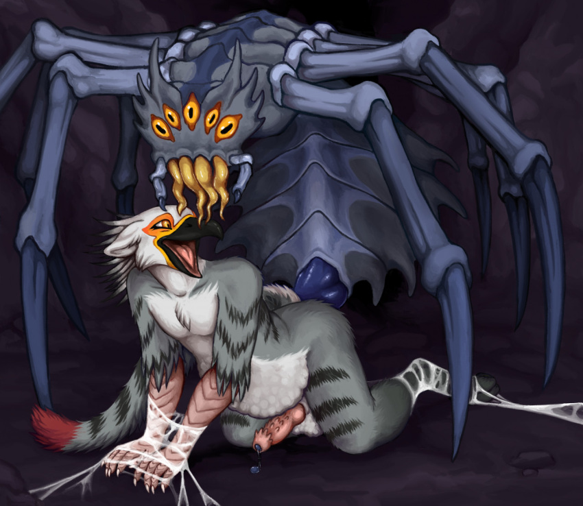 anal anthro arachnid arthropod avian big_belly bird bound cum devilenby duo egg egg_bulge eggnant feral gay genitals hybrid_genitalia hybrid_penis knot male penetration penis spider stomach_bulge urethral urethral_egg_laying urethral_penetration