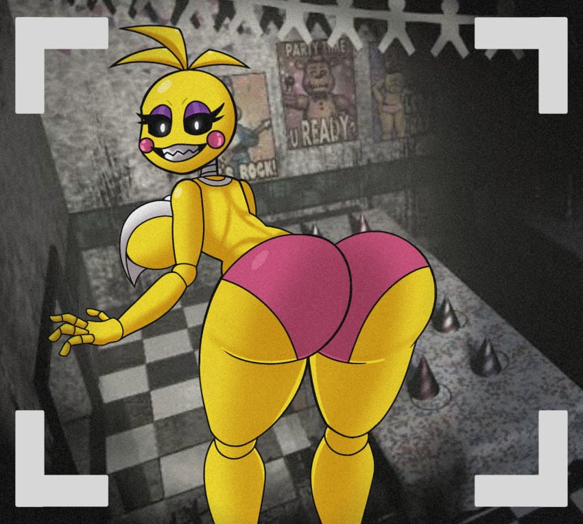 ass camera_view chicken five_nights_at_freddy's five_nights_at_freddy's_2 fnaf mr1fartman solo toy_chica_(fnaf)