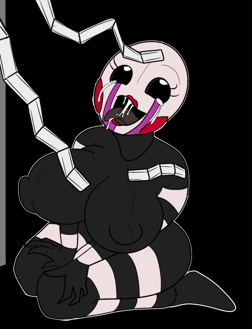 ahe_gao animatronic black_background breasts crisis-omega crying drooling female five_nights_at_freddy's five_nights_at_freddy's_2 marionette_(fnaf) on_knees possessed puppet_(fnaf) robot robot_girl solo suggestive ticket tickets tongue_out ultimate_custom_night white_pupils