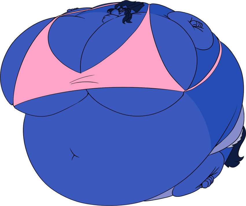 belly belly_button belly_expansion belly_inflation big_breasts blueberry_inflation breasts expanded_belly expansion female furry glasses green_eyes huge_breasts inflated_belly inflation mad_n_evil pink_bra spherical_inflation sunken_head sunken_limbs