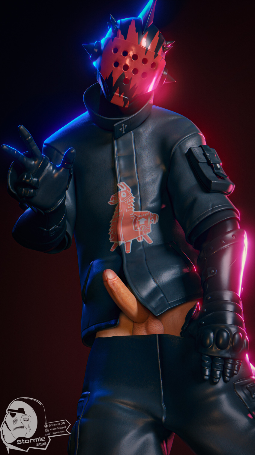 1boy 3d blender_(software) erect_penis erection fortnite fortnite:_battle_royale game_knight_(fortnite) gay helmet knight male male_only mask masked masked_male solo_male stormievn