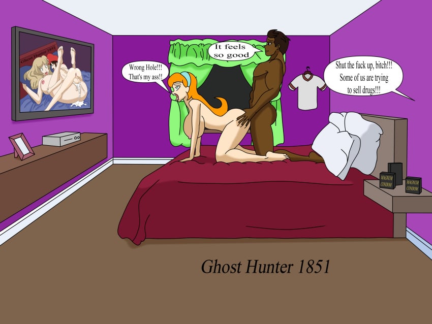 1boy 1girls bubble_ass bubble_butt completely_nude danny_phantom dark-skinned_male dark_skin doggy_style ghosthunter1851(artist) huge_ass huge_breasts huge_cock interracial jazz_fenton muscular_male sisterly_cuckold