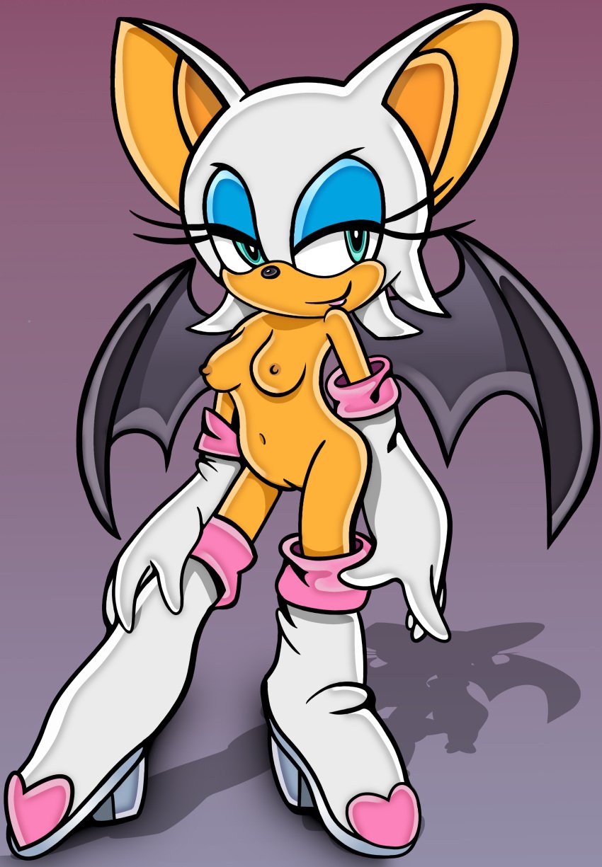 accurate_art_style breasts edit medium_breasts nipples nude_female pussy rouge_the_bat solo_female sonic_(series) sonic_the_hedgehog_(series) uekawa_style