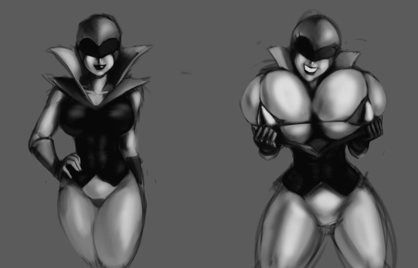 1girls big_breasts bikini_top bra breast_expansion breasts bursting_breasts deltarune female female_only greyscale hips huge_breasts humanoid large_breasts polygonalfish porny-poly queen_(deltarune) ripping_clothing robot solo solo_female thick thick_thighs thighs tight_clothing wide_hips