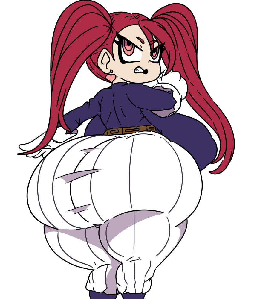 1girls aiba_manami ass big_ass big_breasts breasts bubble_butt clothing ear_piercing earrings fat_ass female female_only huge_ass huge_breasts inakotho la_brava_(my_hero_academia) large_ass looking_at_viewer looking_back my_hero_academia piercing red_hair shortstack solo thick_ass thick_thighs thunder_thighs wide_hips