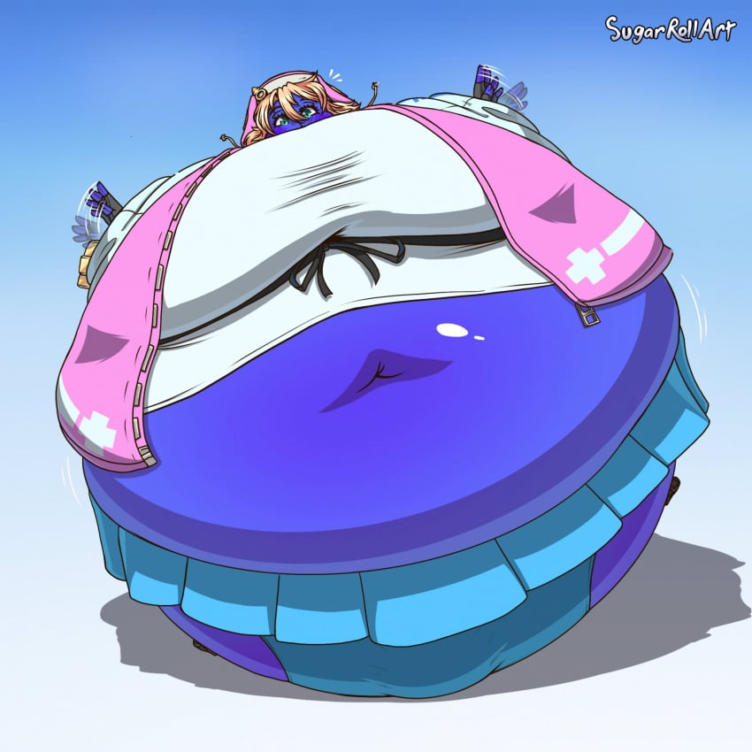 big_breasts blueberry_inflation breasts female spherical_inflation sugarrollart sunken_head sunken_limbs tagme