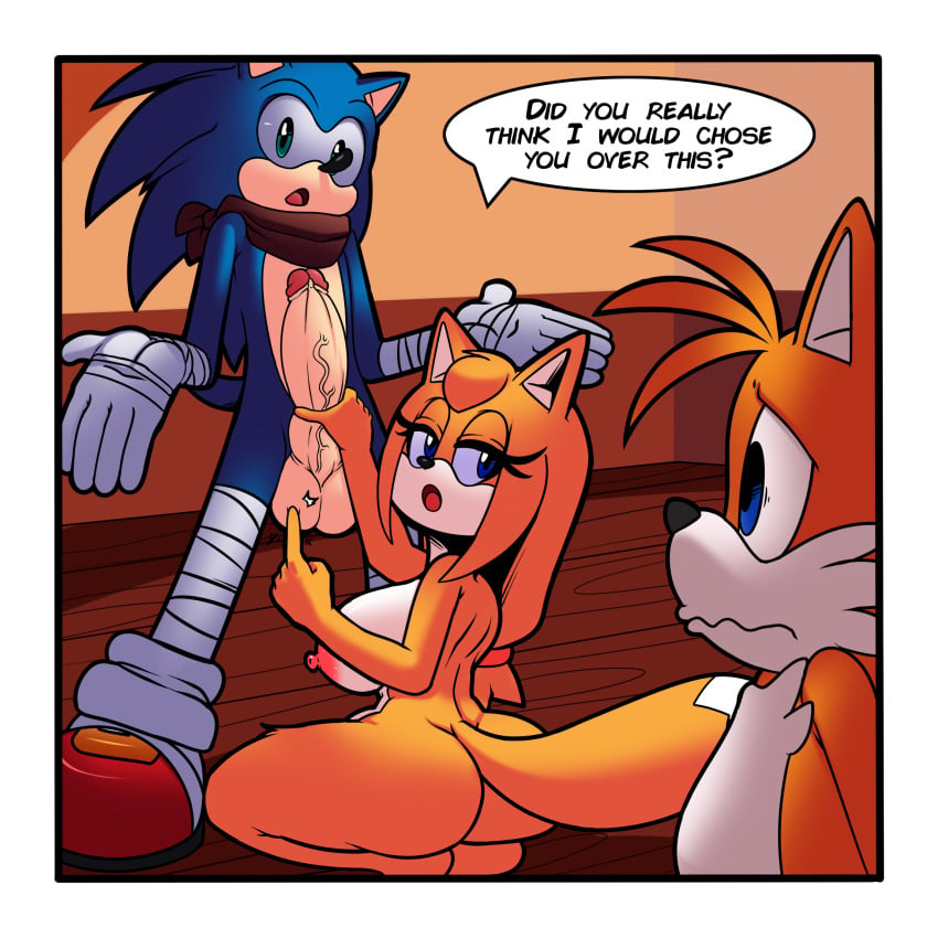 big_breasts big_penis breasts canine cheating cheating_girlfriend cuckold edit female fox hedgehog huge_cock humiliation male mammal mintyskin penis sonic_(series) sonic_boom sonic_the_hedgehog superbunnygt tails zooey_the_fox