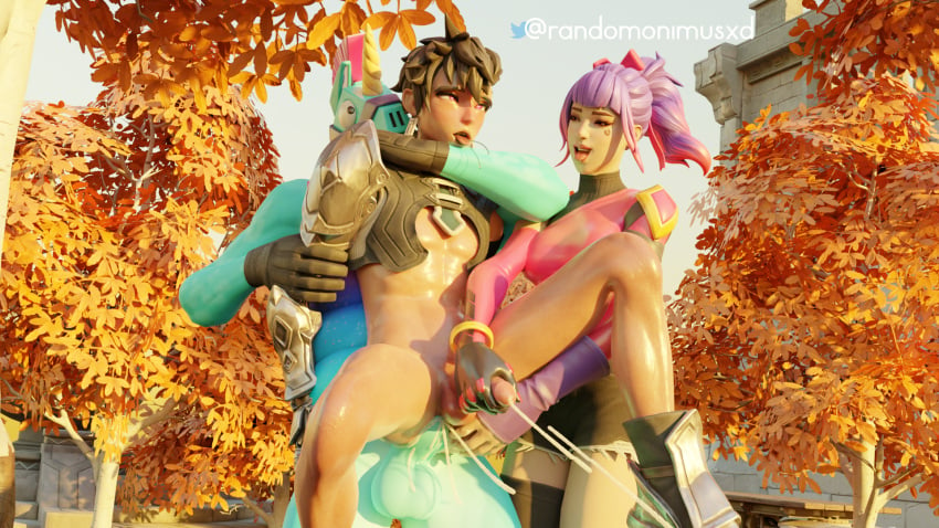 1girls 2boys 3d abuse anal anthro_on_human athletic_male bisexual bisexual_male blender choking cum_inside cumshot domination fortnite fortnite:_battle_royale gay handjob hentai huge_cock llambro_(fortnite) outdoors randomonimusxd rift_knight_kieran_(fortnite) size_difference stomach_bulge tracy_trouble_(fortnite) yaoi