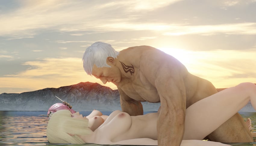 3d 3d_(artwork) alisa_bosconovitch blender blender_(software) blonde_hair breasts bryan_fury closed_eyes emilie_de_rochefort feet masturbation missionary missionary_position namco nsfw nude nude_female nude_male ocean penis pink_hair pornography sex sfm stage tagme tekken tekken_7 water