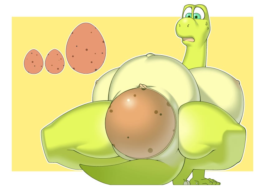 1girls absurd_res apatosaurus big_belly big_breasts birth bodily_fluids breasts dinosaur diplodocid egg egg_laying female female_only genitals hi_res huge_breasts huge_egg momma_ida nipples pr-egg-nant pregnant pregnant_female pussy reptile sauropod scalie solo sweat