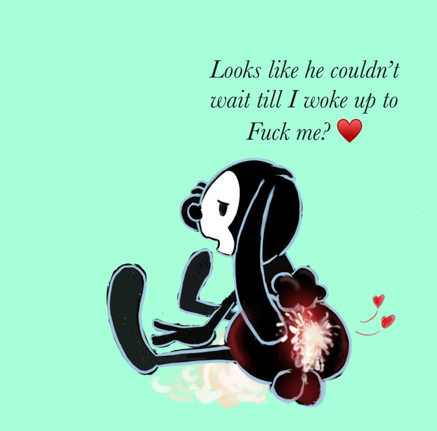 anthro anus ass big_butt bodily_fluids cum cum_in_ass cum_inside disney genital_fluids heart hearts_around_body hi_res lagomorph leporid male mammal negafelix oswald_the_lucky_rabbit pubes rabbit sex solo tired wake_up