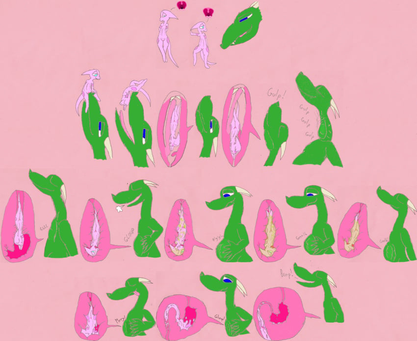 10s 2014 anonymous_character anthro anthro_prey ass belly blue_eyes blush bodily_fluids bodily_noises burping death different_sound_effects digestion dragon duo english_text fatal_vore female food food_creature fruit_dragon genitals green_body green_scales green_skin horn internal male male/female mawplay melting miel_(mielsucre) mielsucre mixed_media nude onomatopoeia open_mouth oral_vore pink_background pink_body pink_scales pink_skin pussy rumbling_stomach scales scalie simple_background size_difference smile soft_vore sound_effects swallowing tail text tongue vore willing_pred willing_prey