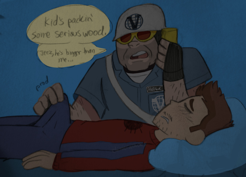 age_difference dean_venture dubious_consent english_text erect_penis erection_under_clothes henchman_21 in_bed male_only morning_wood sleeping text text_bubble touching_penis traditional_art traditional_media_(artwork) venture_brothers yaoi