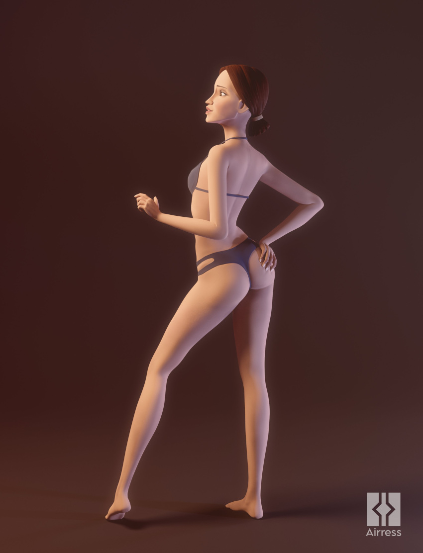 1girls 3d airress3d airress3d_(3d-modeller) ass back_view blender bottomwear bra breasts brown_hair clone_wars female female_focus female_only hand_on_hip light-skinned_female light_skin looking_to_the_side padme_amidala panties petite petite_body pose posing presenting presenting_breasts simple_background slim_waist small_breasts solo solo_female solo_focus standing star_wars topwear underwear viewed_from_behind watermark