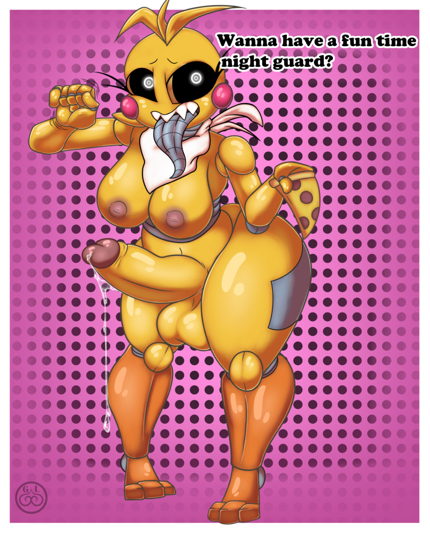 1futa 2023 animatronic anthro ass avian balls big_balls big_breasts big_butt big_penis bird bodily_fluids breasts chicken cum dark_eyes digital_drawing_(artwork) digital_media_(artwork) english_text erection five_nights_at_freddy's five_nights_at_freddy's_2 food futanari galliform gallus_(genus) genital_fluids genitals gynomorph herm hi_res huge_balls huge_butt huge_cock humanoid humanoid_genitalia humanoid_penis intersex intersex_only linyxart long_tongue looking_at_viewer machine nipples penis phasianid pizza precum robot robot_humanoid scottgames simple_background solo solo_focus solo_in_panel text thick_thighs tongue toy_chica_(fnaf)