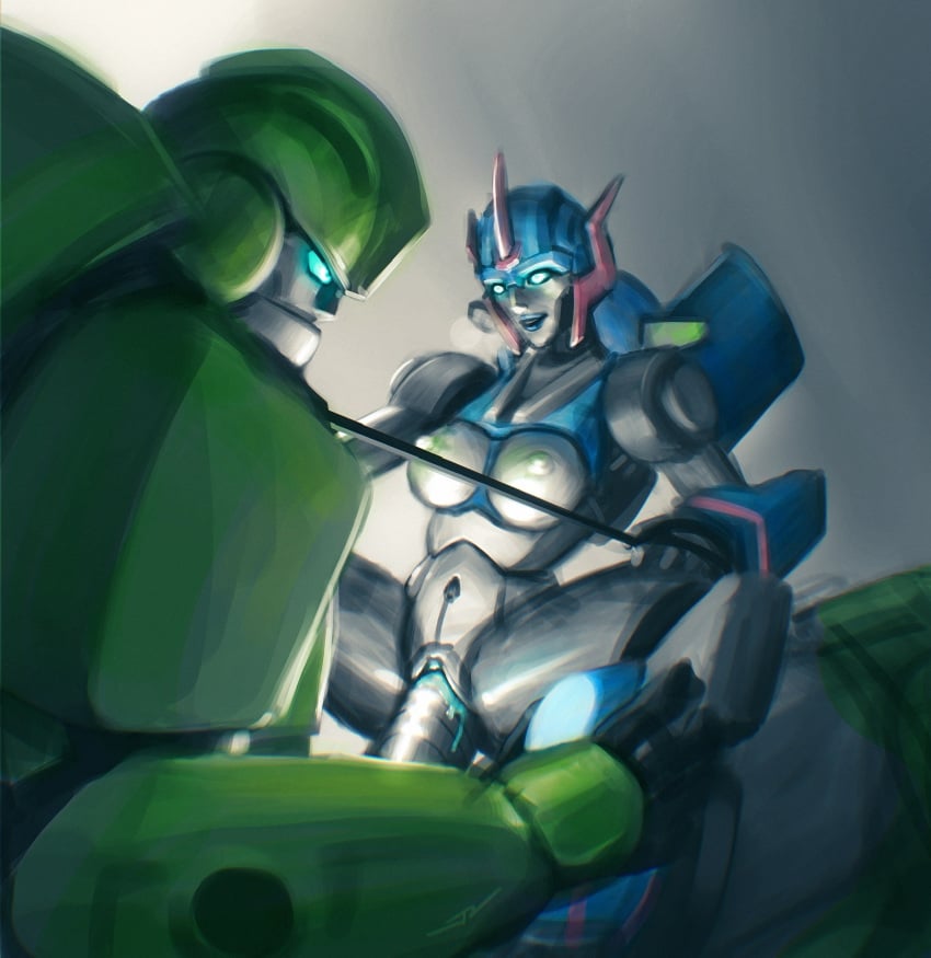 1boy 1girls arcee arcee_(prime) autobot big_breasts blue_eyes blue_pussy breasts breasts_out breath bulkhead darkness female female_autobots formlessandvoid glowing_eyes glowing_genitalia larger_male larger_male_smaller_female leash light male male/female nipples robot robot_boy robot_genitalia robot_girl robot_penis sex size_difference smaller_female straight tagme transformers transformers_prime vaginal_penetration visible_breath