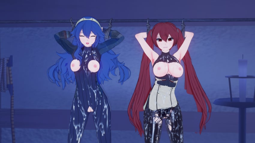 2girls 3d after_rape after_vaginal armpits arms_behind_head bare_arms blue_hair bodily_fluids bodysuit bondage bound breast_cutout breastless_clothes breasts breasts_out candle crying crying_with_eyes_open cum cum_in_pussy cum_inside cum_on_body cum_on_breasts cum_on_face cum_on_leg cum_on_lower_body cutout empty_eyes exposed_breasts female female_only femsub fire_emblem fire_emblem_awakening handcuffs indoors koikatsu large_breasts long_hair looking_at_viewer lucina_(fire_emblem) medium_breasts mrqwerty multiple_girls multiple_subs nintendo nipples pantyhose pussy pussy_cutout rape red_eyes red_hair restrained severa_(fire_emblem) sweat torn_clothes twintails very_long_hair