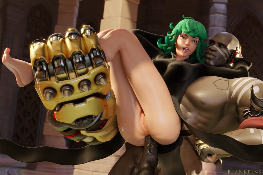 1boy 1girls 3d alternate_costume anal anal_sex anus asian ass balls big_penis blankpins bottomless clothed_female_nude_male clothes commission cute dark-skinned_male dark_skin doomfist feet from_behind green_hair holding_legs huge_cock interracial kiriko_(overwatch) leg_grab legs_together lifted light_skin lube lube_drip lube_in_ass nipple_bulge official_alternate_costume oiled one-punch_man open_mouth overwatch partially_clothed penetration penis pussy reverse_stand_and_carry_position reverse_suspended_congress riding sex sitting_on_penis sunny tatsumaki_(cosplay) tongue tongue_out