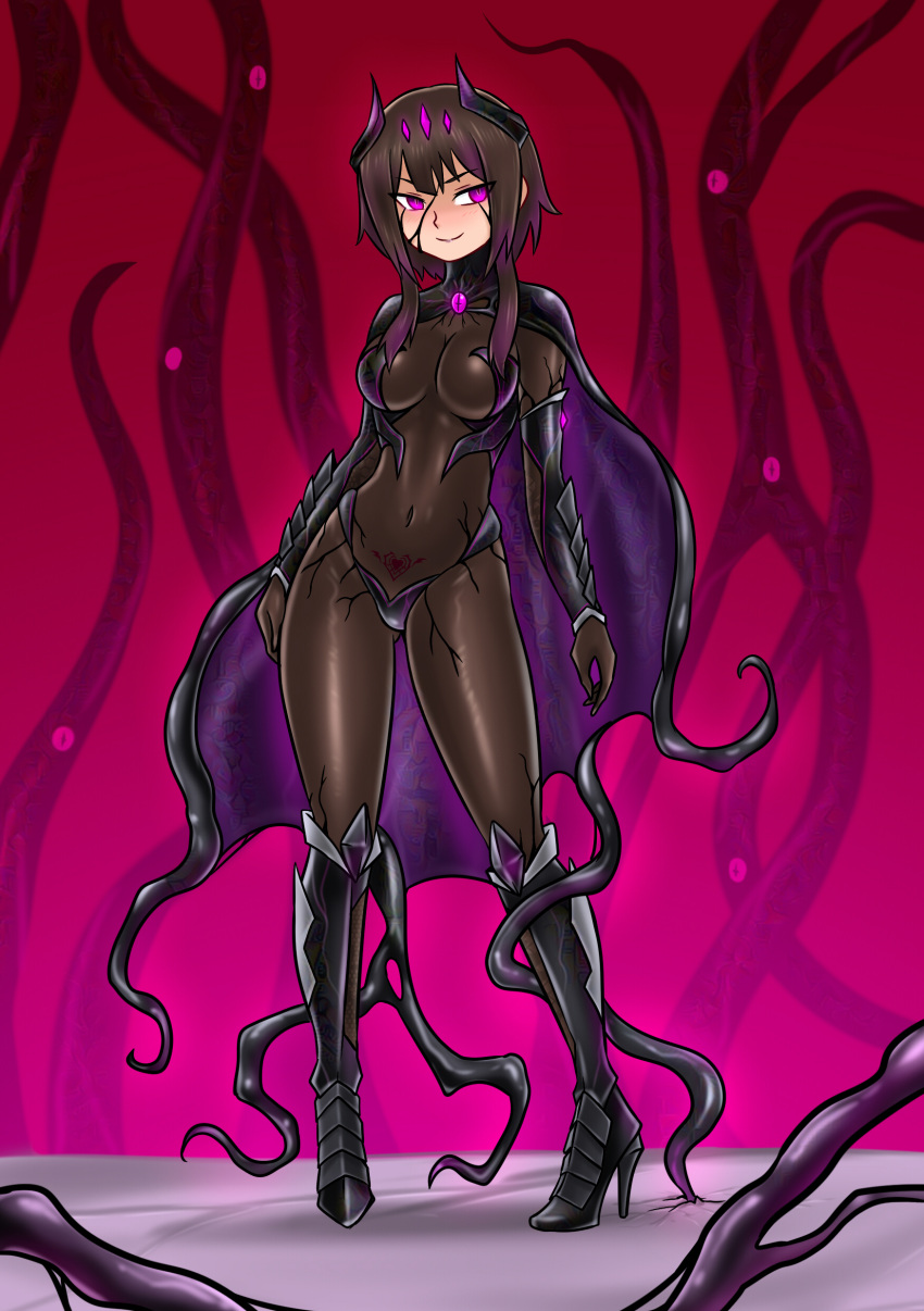 blackftos corruption dark_persona female high_heels kono_subarashii_sekai_ni_shukufuku_wo! latex megumin navel thick_thighs transformation wide_hips