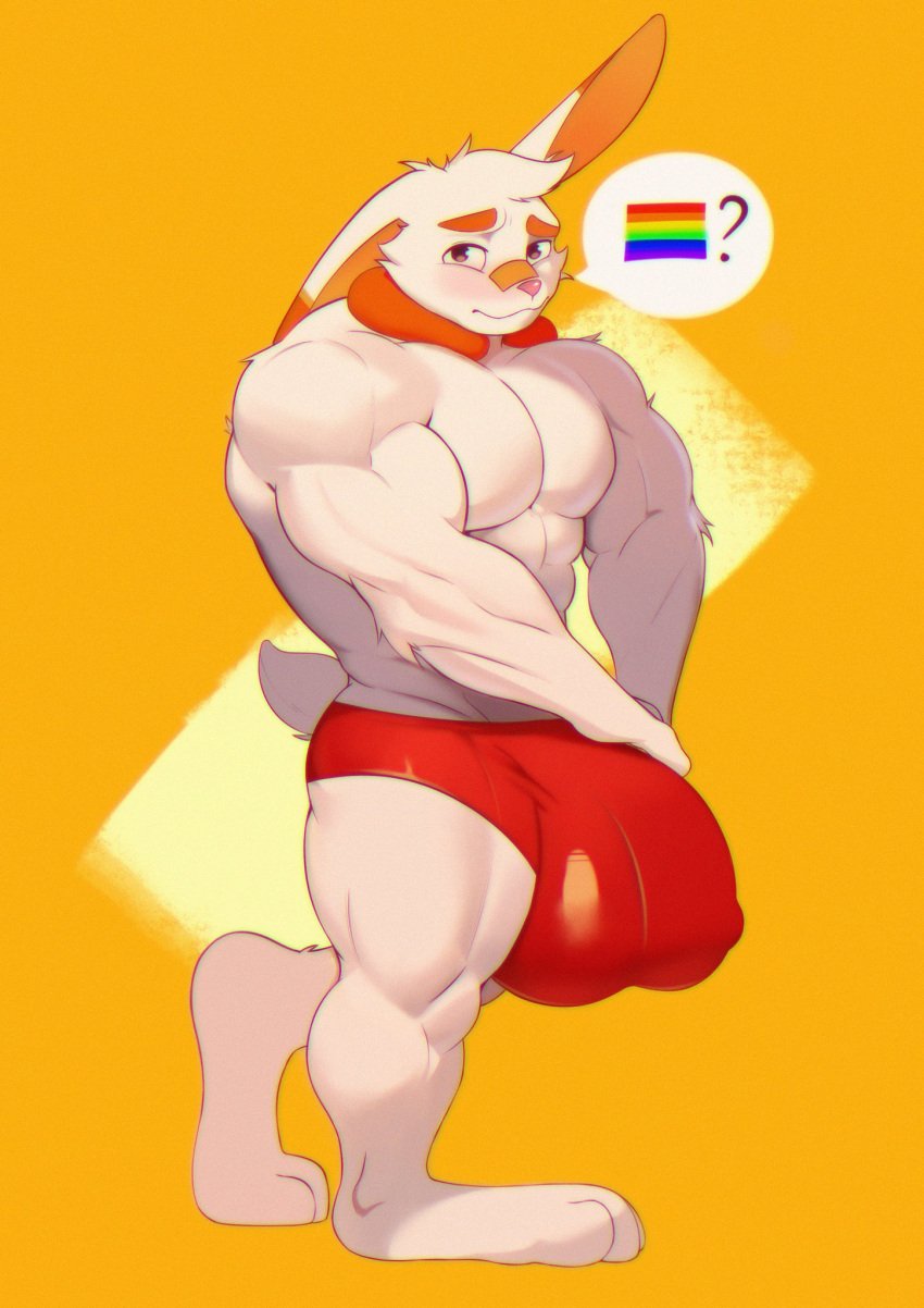 abs biceps doggonut furry gay hyper hyper_balls hyper_bulge hyper_genitalia hyper_penis hyper_testicles male male_focus male_only muscle muscles muscular muscular_arms muscular_ass muscular_back muscular_legs muscular_male muscular_thighs nipples pecs pokemon pokemon_(species) scorbunny solo solo_male thisishomo veins veiny_penis