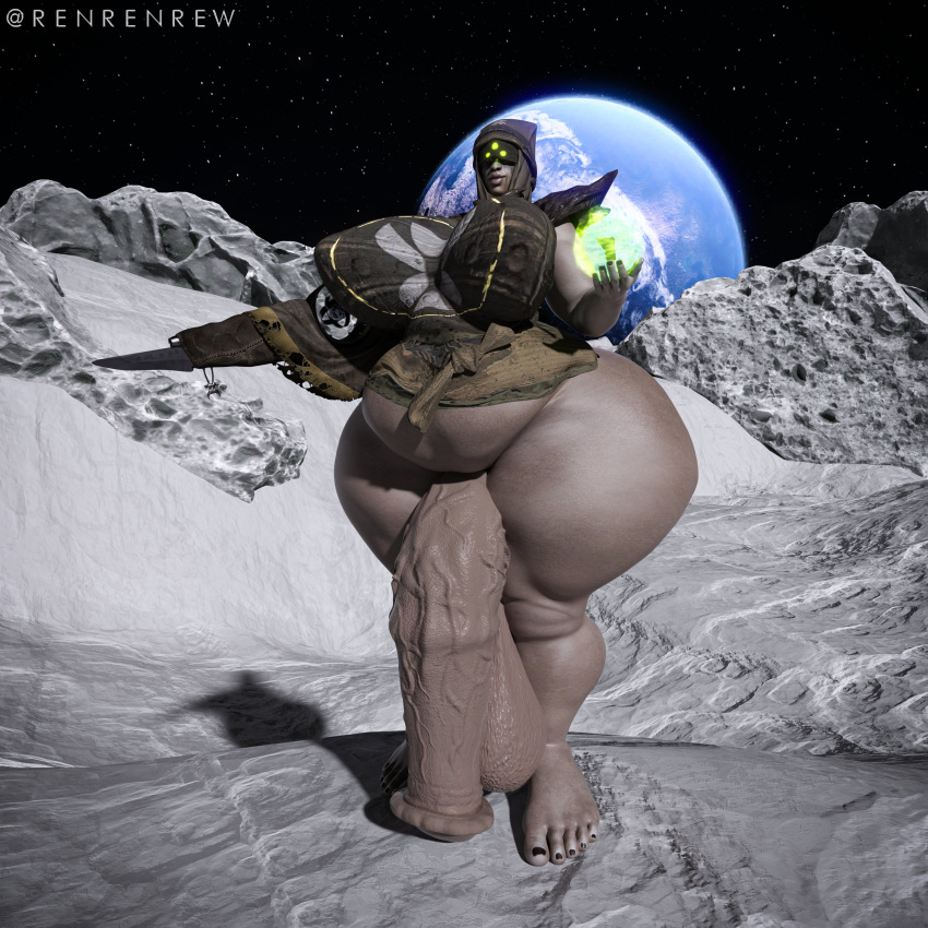 3d 3d_(artwork) bottom_heavy bottomless bungie destiny_(game) eris_morn futa_only futanari gynomorph horsecock huge_ass hyper hyper_balls hyper_belly hyper_breasts hyper_penis renrenrew